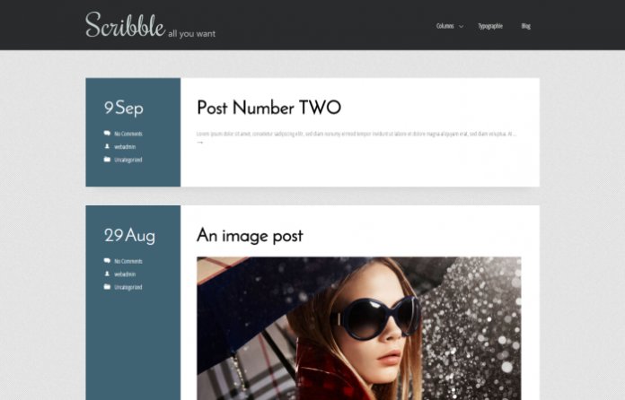 Scribble - Free WordPress Blogging Theme